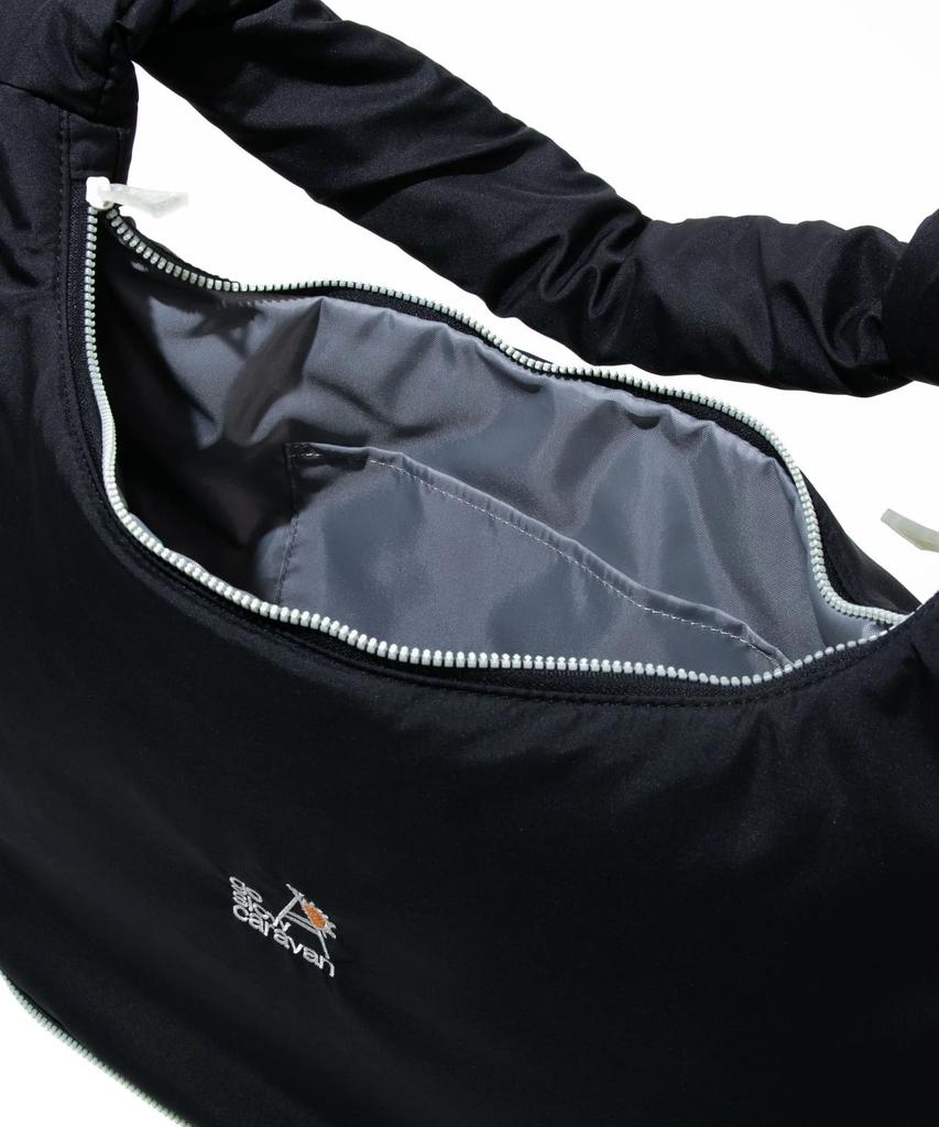 [go Slow Caravan] 338103 Fluffy Moon Shoulder Bag, Black, Free Size