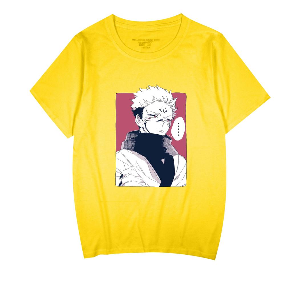 Футболки Jujutsu Kaisen С круглым вырезом С коротким рукавом Смешная одежда Футболка унисекс с принтом Jujutsu Kaisen