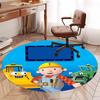 Bob the Builder Printed Round Rug Carpet Chair Rug Area Rug Entryway Doormats,for Office Chair Living Room Bedroom Kitchen Room.