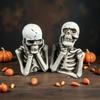 Минималистичное украшение на Хэллоуин - Практичная фигурка черепа из смолы для жуткой домашней вечеринки - Жуткий декор для праздников