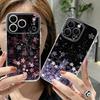 Чехол для телефона с узором сакуры для iPhone 17 Pro Max Coque iPhone 16 15 14 13 12 Pro Max 11 Прозрачный ТПУ Силиконовый Мягкий Чехол