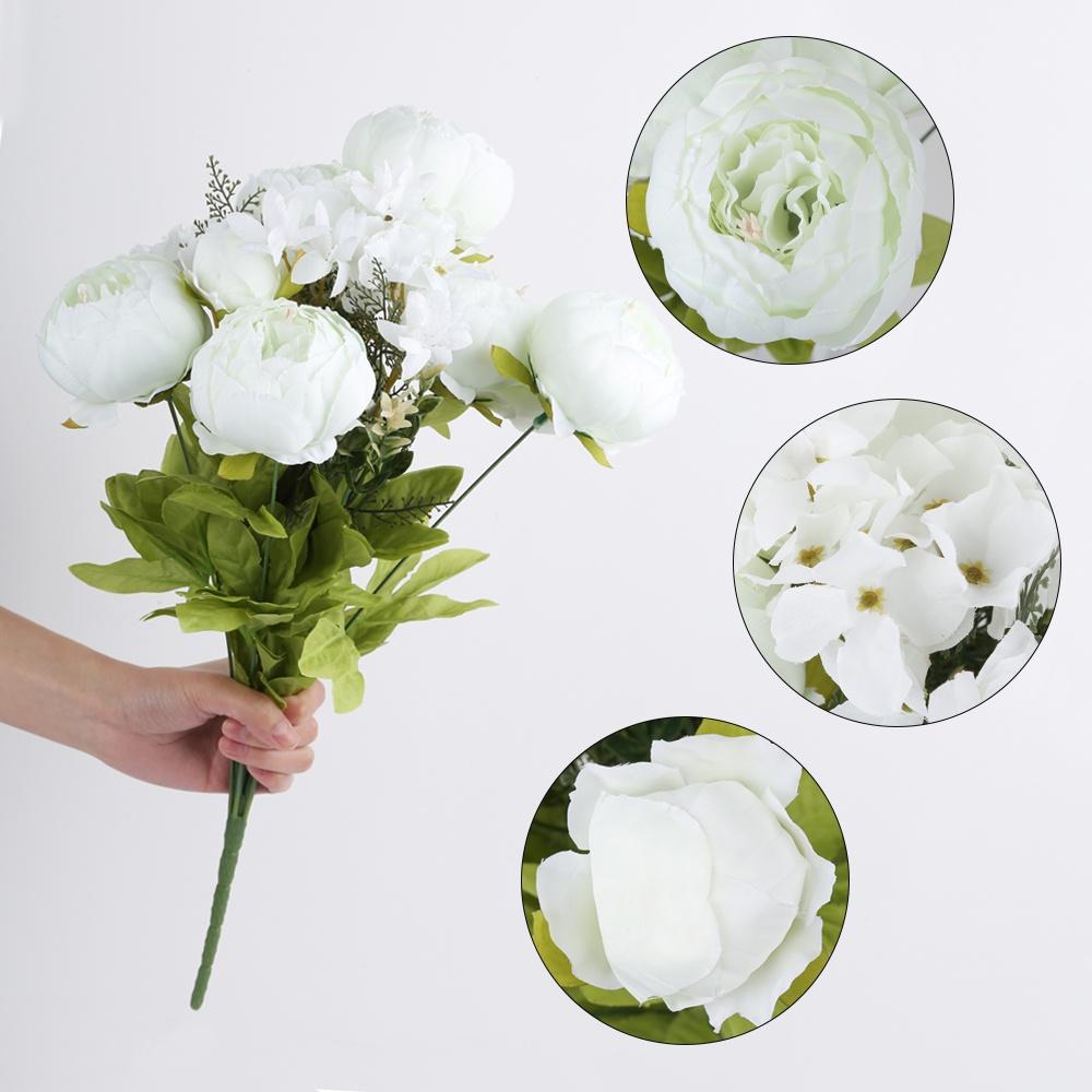 1 букет искусственных пионов чайной розы цветы камелии шелковые искусственные цветы флорес для домашнего сада свадебное украшение своими руками