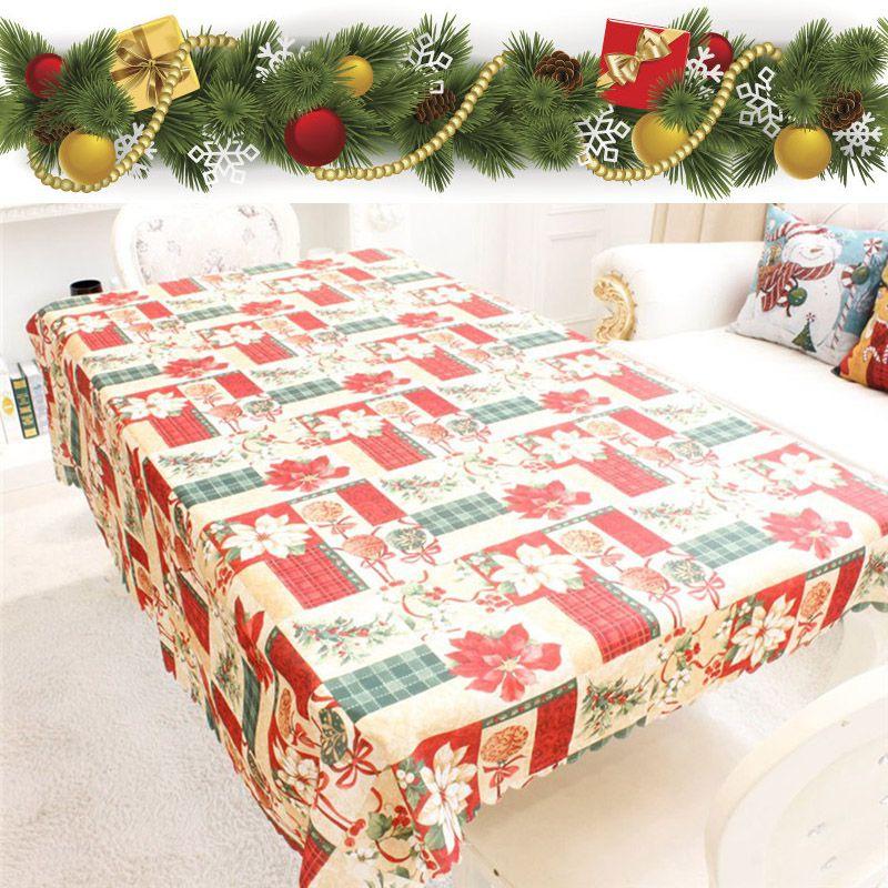 Versatile Santa Christmas Red Tablecloth Designed For Effortless Use In Various Holiday Occasions