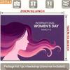 2D March 8 International Women's Day Backdrop, Stylish Purple Pink Woman Silhouette Background