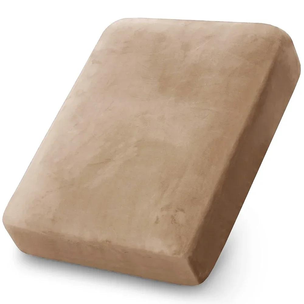 Мягкие бархатные чехлы для дивана Эластичные накидки на диван Роскошный однотонный чехол для шезлонга для гостиной, подходит для домашних животных, съемный, теплый