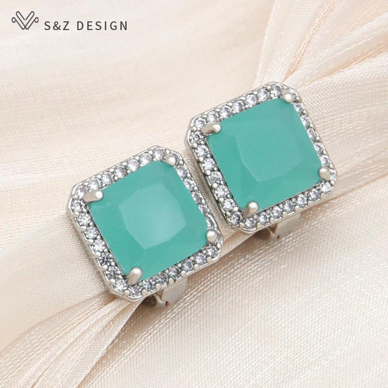 Модные квадратные серьги-капли с розовыми кристаллами для женщин, модные ювелирные изделия, розовое золото, восковая инкрустация, серьги-капельки с кубическим цирконием