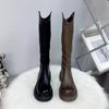 Long Boots Tall Tube Women's Thick-soled Waterproof Table Women's Locomotive Boots