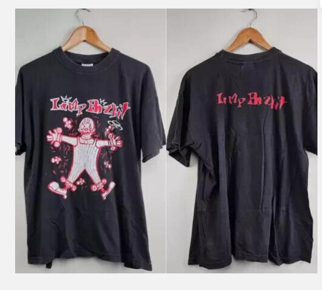 2000 Limp Bizkit band 2 side basic black Unisex Men Women T shirt.