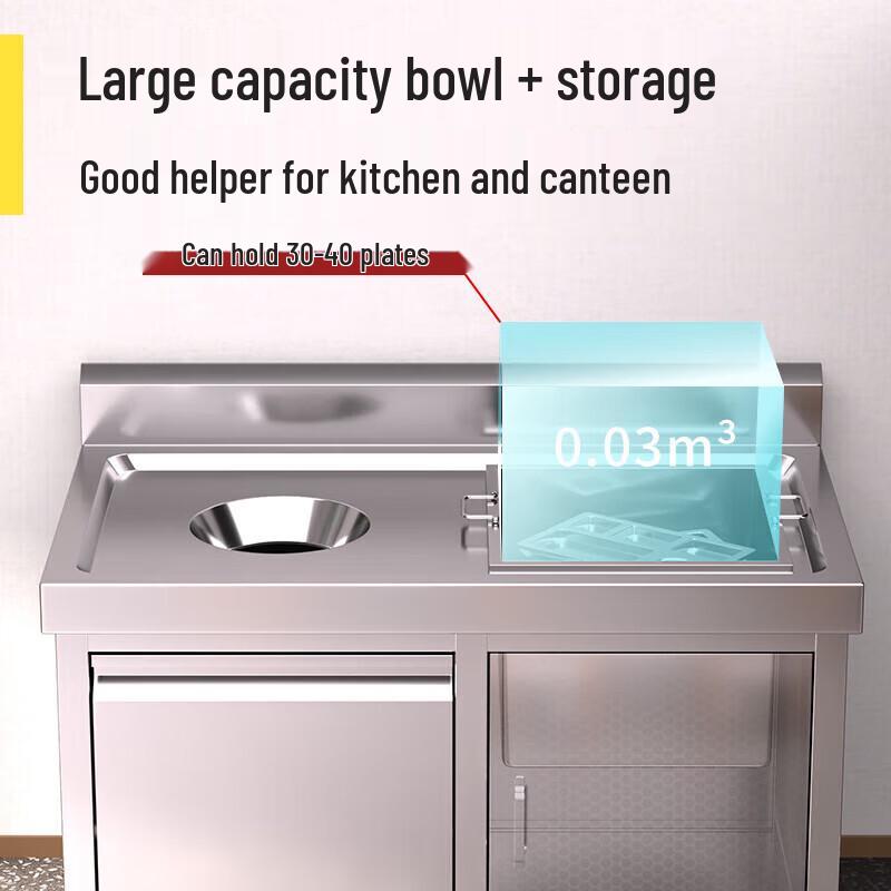 Stainless Steel Commercial Waste Collection Table