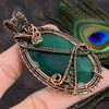 Emerald Natural Gemstone Handmade Copper Wire Wrap Jewelry Pendant 3.27 r9G66