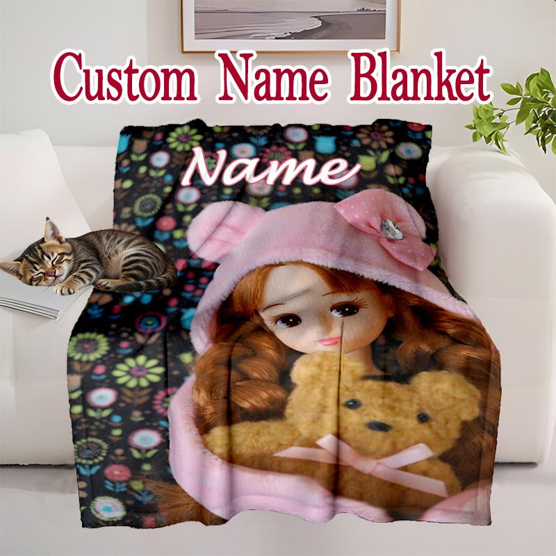 Super Doll Licca-chan (6) Blanket Lightweight Print Throw Blanket For Couch, Bed, Car, A Heartfelt Gift for Your Family and Friends
