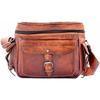 Vintage Handmade Messenger Real Goat Leather Satchel Bag for Camera Bag.