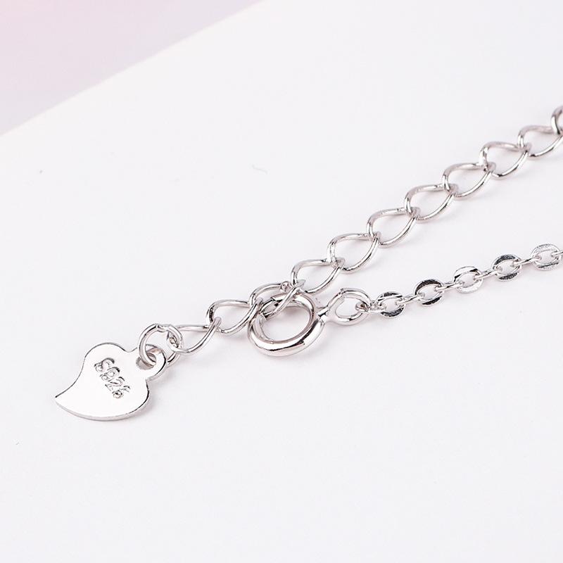 S925 Silver Creative Design Clavicle Chain Ins Wind Super Fairy Temperament Accessories Pendant Ring Interlocking Jewelry