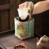 Ударопрочная сумка для хранения чайной посуды, принт, вышитая сумка, мешочек из ткани на кулиске для чайной чашки, кошелек