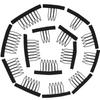 10pcs Wig Comb Clips 3-7 Teeth Hair Extension Clips Stainless Steel Wig Clips Combs Snap Clips with Rubber for Hair Extension