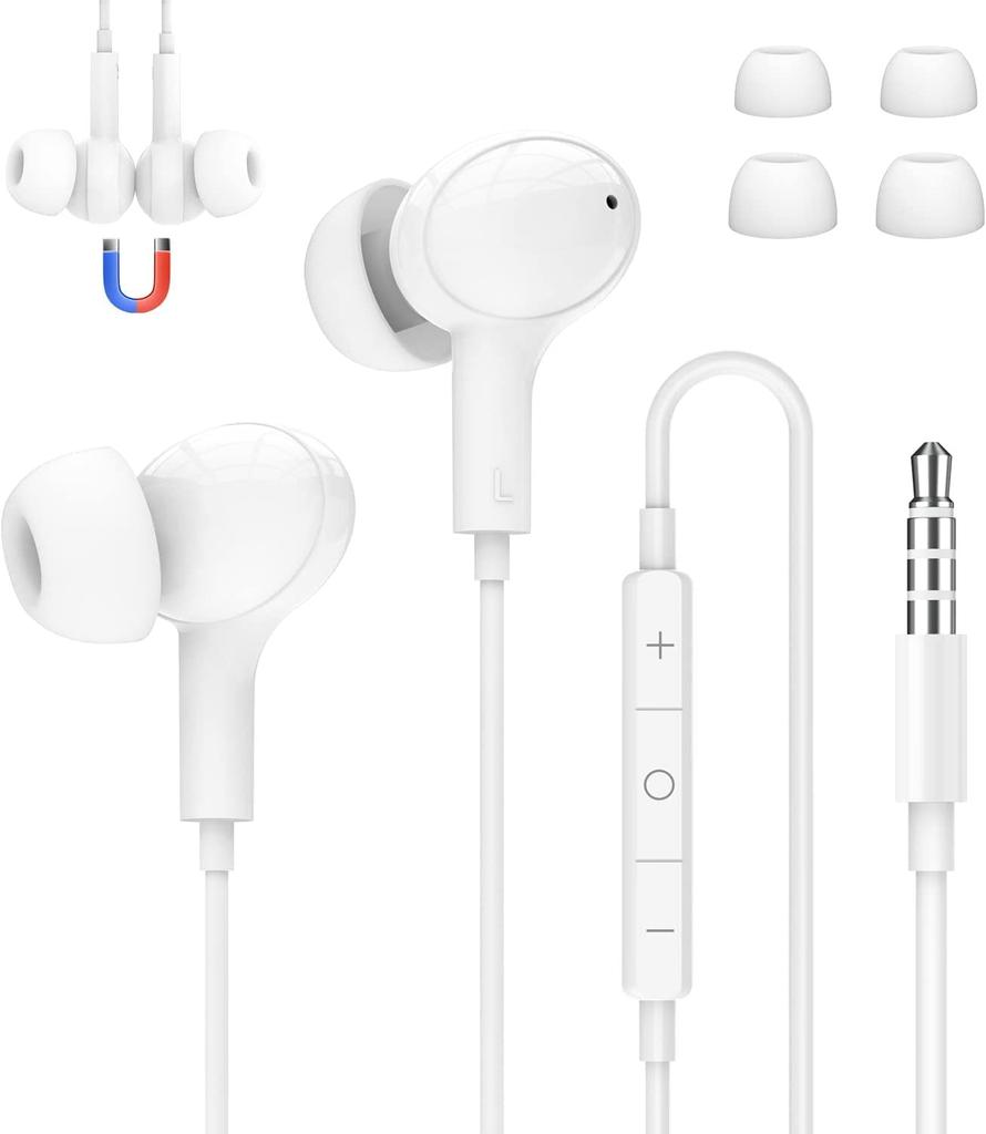 Проводные наушники Pewesv с регулятором громкости jack 3.5mm