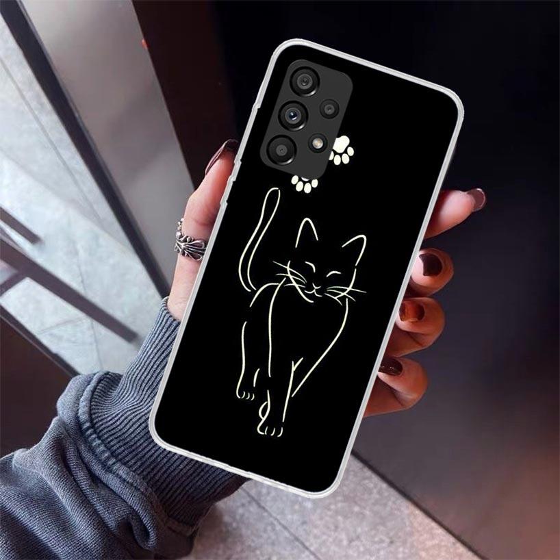 Cat Footprint Funny Paw Cute Phone Case For Samsung Galaxy A17 A57 A37 A16 A26 A36 A56 A15 A25 A35 A55 A14 A13 A54 A53 A34 A24 A