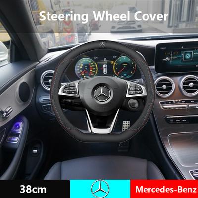38 см Автомобильная кожаная крышка рулевого колеса Аксессуары Для Mercedes Benz AMG GLE GLS CLS GLC CLA GLA GLK ML C197 R231 W167 W247
