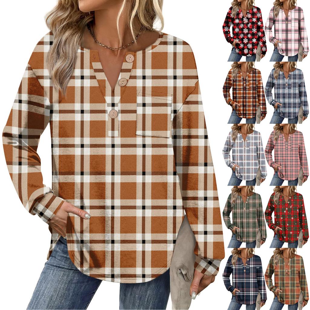 Women's Retro Printed Fashionable Long-sleeved Top