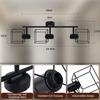 Spot de plafond - NETTLIFE - 3 ampoules - E14 - Orientable 350° - Métal noir