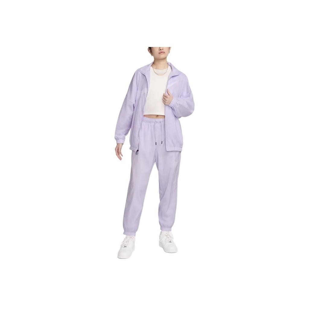 Nike Спортивная одежда Essential Logo Print Casual Woven Jacket Women Jackets Light-Purple DX5865-511