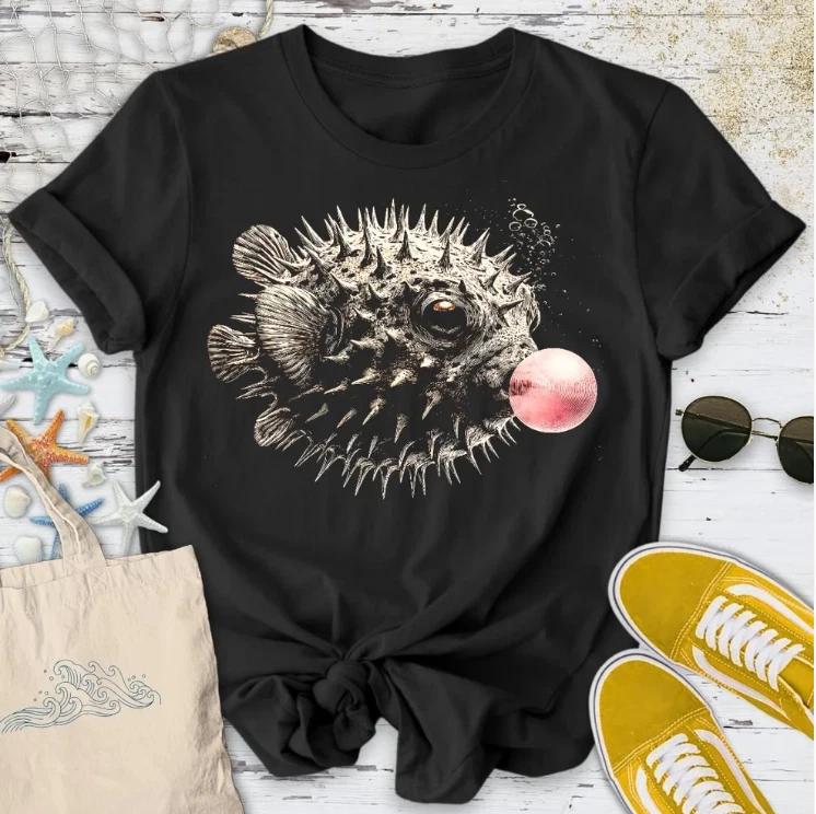 Bubblegum Pufferfish T shirt