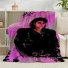 1PC Michael muisc Flannel Blanket Gift, Suitable for Both Men And Women, Soft Ideal for Beds And Sofa, Birthday Or Christmas Gift