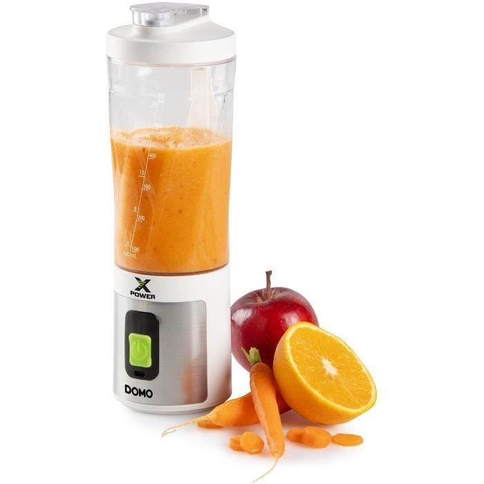 Blender Portable Sans Fil - DOMO - DO752BL - XPOWER - 120 W - 600 Ml - Blanc