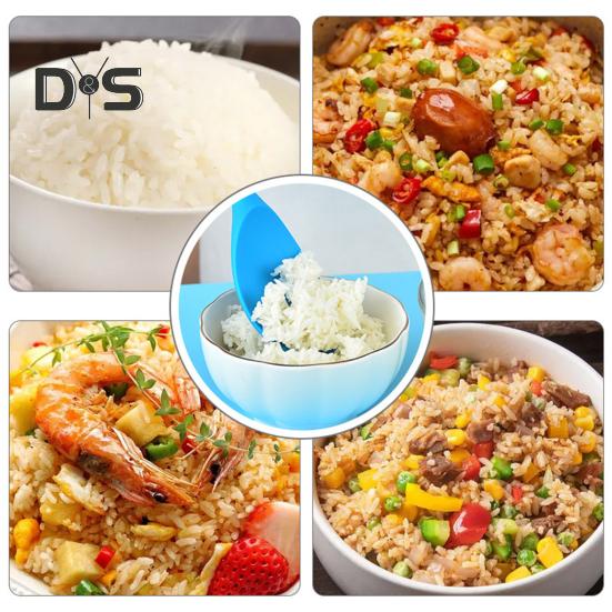 Ложка для риса, утолщенное подвесное отверстие, легко чистящаяся полупрозрачная силиконовая кастрюля, инструменты для приготовления пищи