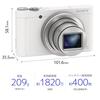 Sony Цифровая камера 30x оптический зум миллионов пикселей Белый WC DSC-WX500 18.2 Cyber-shot DSC-WX500