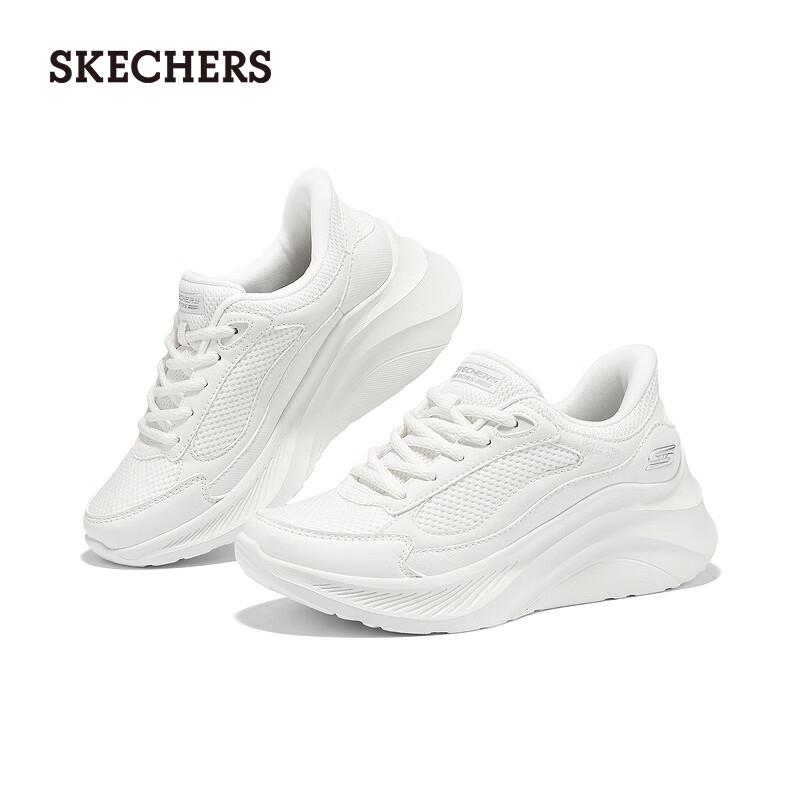 Skechers Женские спортивные кроссовки на платформе без шнуровки