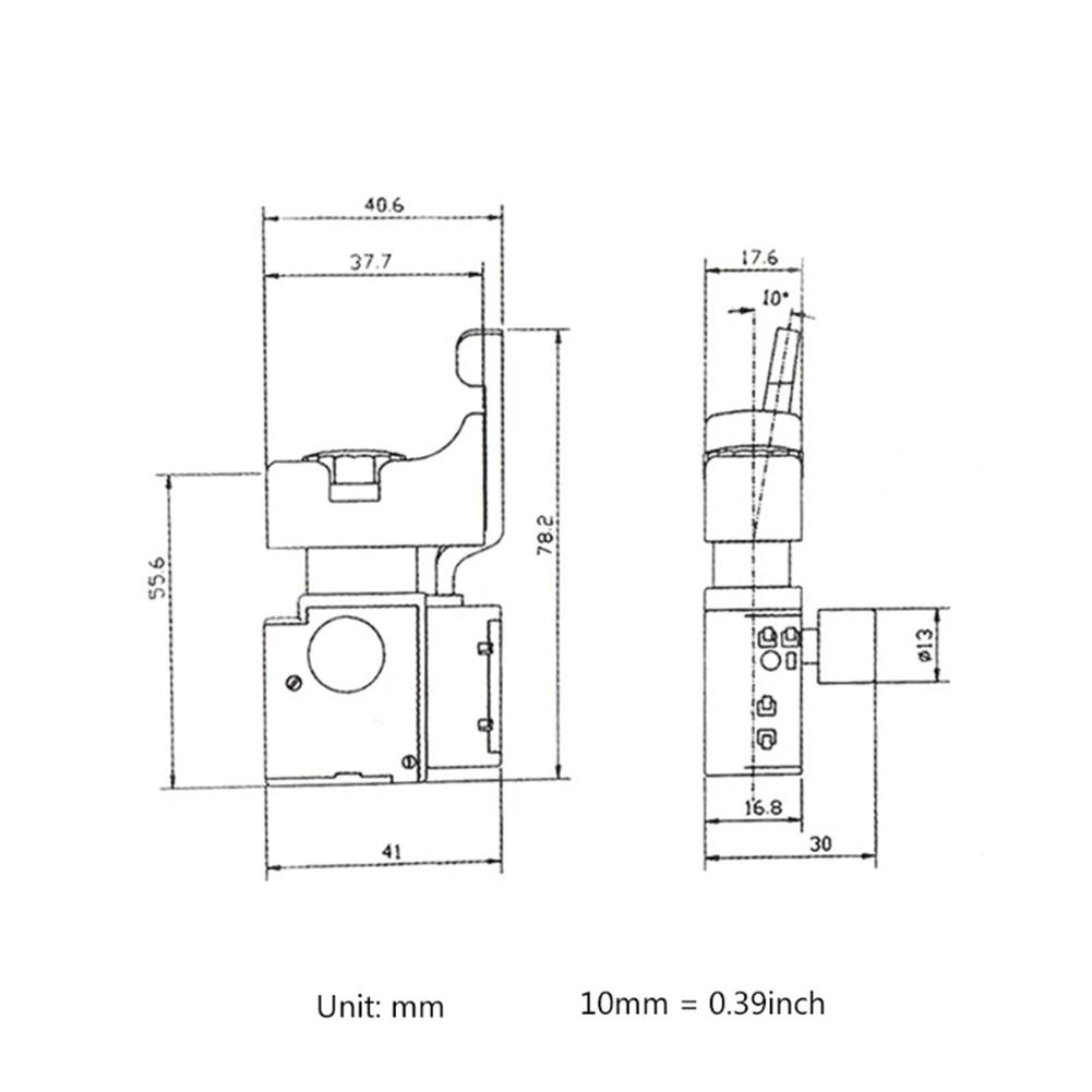 Кнопка переключения триггера 1* 1x 6A 250V электрическая дрель