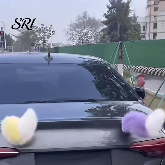Unique Car Accessory Electric Plush Tail Remote & Voice Control Three-Mode Wagging Artificial Fur Detachable Buckle Costume Cosplay Anime