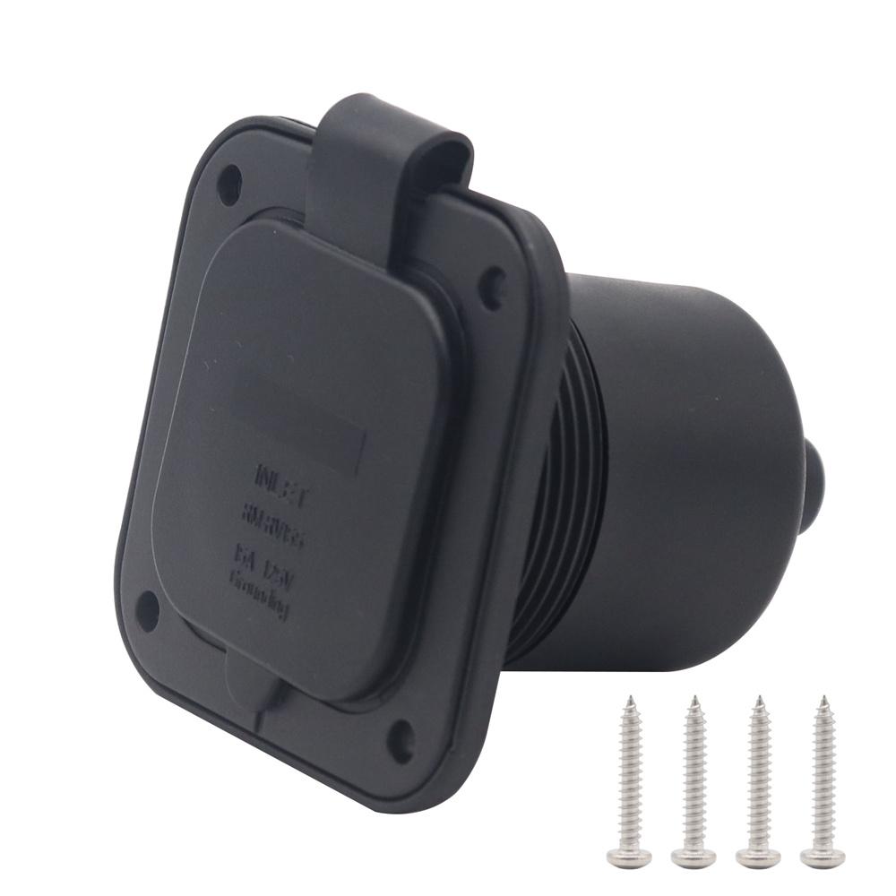 Вилка ввода питания для RV 125 В 15 А 5-15P с всепогодной крышкой для кемпера, прицепа, лодки