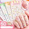 3D Kawaii Children's Cartoon Nail Art Sticker Cartoon Self Adhesive Paper Cute Design Slider Nail Decoration Kids Accessories