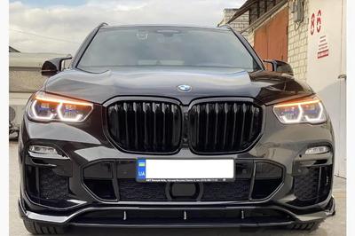 Передняя Lip накладка Paradigm V-3 (2018-2022, черный глянец) для BMW X5 G05 2019- гг