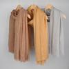 Women Scarf Shawl Solid Color Furry Trim Versatile Shawl Wrap Soft Warm Long Scarf Winter Costume Accessory