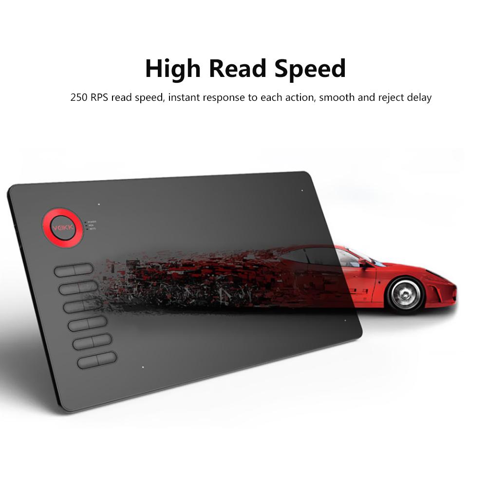 Планшет для рисования VEIKK A15 Графический планшет 10x6 дюймов Цифровой планшет для рисования с индукцией 8192