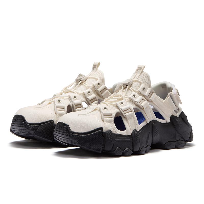 Fila Fusion Сандалии Exocet Уличная мода Классические Дышащие Водные туфли Женские сандалии Молочно-белый Однотонный серый T12W521704FGM
