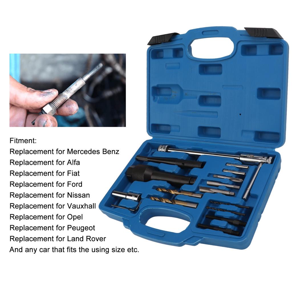 16 шт. Инструмент для снятия свечей накаливания Портативный Метрический Стальной Безопасный для Поврежденных 8 мм 10 мм Свечей Накаливания Набор Инструментов для Извлечения Свечей Накаливания