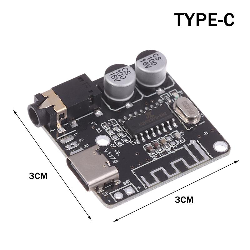 Плата Bluetooth-аудиоприемника Type-C Bluetooth 5.1 Mp3 Без потерь Декодер автомобильного аудиомодуля Беспроводной стереомузыкальный модуль 3,7-5 В