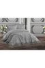 Комплект постельного белья Nilufer, Покрывало 230х240, Простыня 230х240, Ткань шенилл, Полный размер, Полноценная кровать, Серый