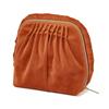 Francfranc Velour Pleated Stand Freestanding Cosmetic Makeup Storage Pouch, Orange, Stand-Up Style, Pouch,