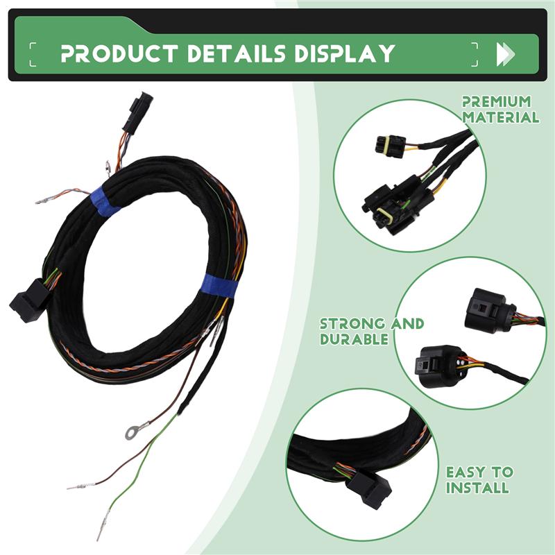 A58X-Blind Spot Side Assist Lane Change Wire Cable Harness 2Q0907685B For Passat B8 2015-2025