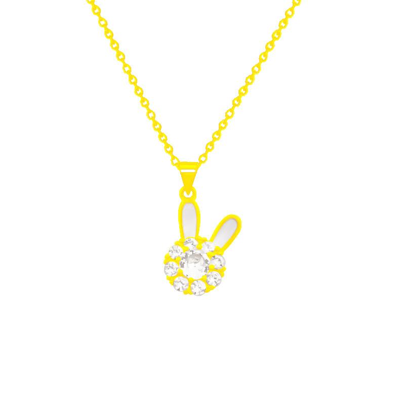 Милое вращающееся ожерелье с подвеской в виде кролика, нишевый дизайн, цепочка на ключицу, высокочувственный подарок богини на праздник, ювелирные изделия из титана.