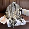 90cm Travel Sunscreen Versatile Large Square Scarf Shawl Headscarf Neck Protection Scarf Decoration For All Seasons