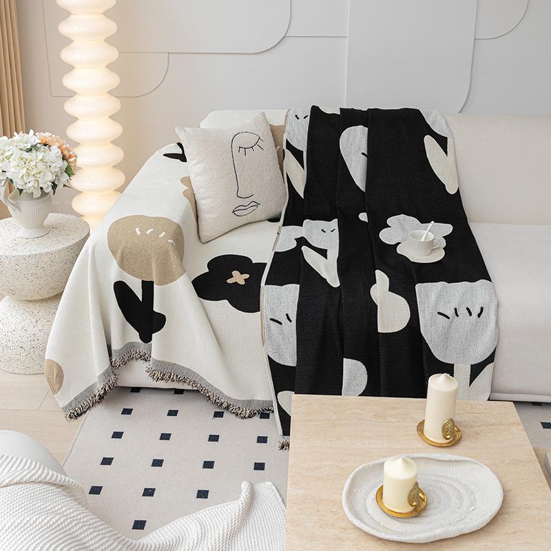 Anti-cat Scratch Chenille Sofa Towel Modern Simple All-inclusive Anti-slip Sofa Cover Four-season Universal Cushion Dust Cover