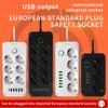 European Standard 16A Power Strip with Two-Pin Socket for Russian, German, Korean, and Austrian Use