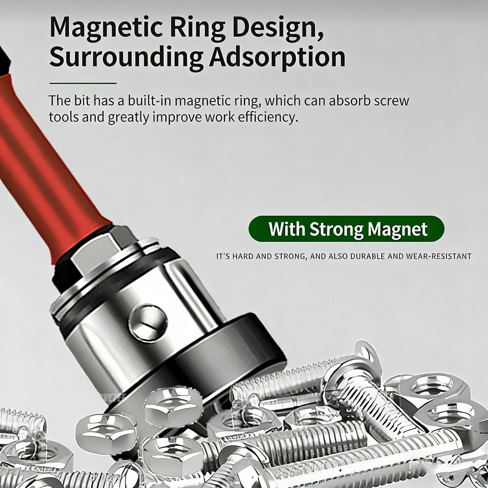 Магнитные позиционирующие биты для отвертки Бита для гипсокартона 50 мм Головка для позиционирования шурупов для гипсокартона Инструменты для сверления