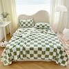 Плюшевое одеяло с шахматным узором, дышащее пушистое одеяло, клетчатое одеяло для всех сезонов, для дома, офиса, путешествий